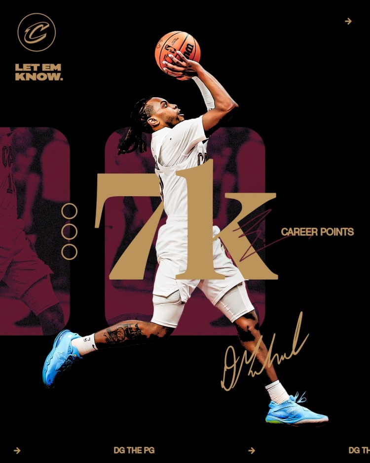 未來可期！加蘭騎士生涯得分達(dá)到7000分 隊史第11位！