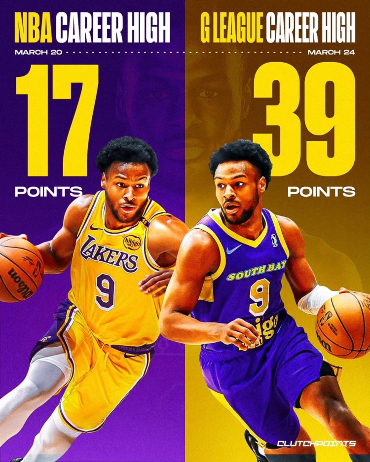 在進步！布朗尼一周內(nèi)先后創(chuàng)下個人NBA和G聯(lián)盟單場得分新紀錄